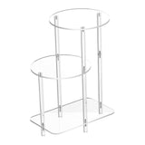 Maxbell Acrylic Side Table for Drink Coffee NightStand for Living Room Entrance Home Round