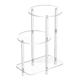 Maxbell Acrylic Side Table for Drink Coffee NightStand for Living Room Entrance Home Round