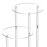 Maxbell Acrylic Side Table for Drink Coffee NightStand for Living Room Entrance Home Round