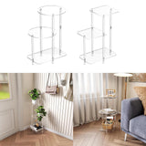 Maxbell Acrylic Side Table for Drink Coffee NightStand for Living Room Entrance Home Round