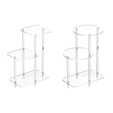Maxbell Acrylic Side Table for Drink Coffee NightStand for Living Room Entrance Home Round