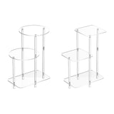 Maxbell Acrylic Side Table for Drink Coffee NightStand for Living Room Entrance Home Round