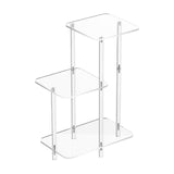 Maxbell Acrylic Side Table for Drink Coffee NightStand for Living Room Entrance Home Square