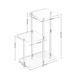 Maxbell Acrylic Side Table for Drink Coffee NightStand for Living Room Entrance Home Square