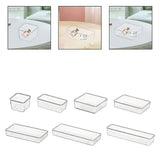 Maxbell Drawer Organizer Clear for Bedroom Dresser Kitchen Gadgets Utensils Bathroom 7.5cmx7.5cm