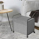 Maxbell Laundry Basket with Wheels Multiuse Storage Bin for College Bedroom Bathroom