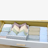 Maxbell 6x Drawer Organizer Storage Bins Closet Organization for Lingerie Bras Belts Wave Pattern Gray