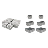 Maxbell 6x Drawer Organizer Storage Bins Closet Organization for Lingerie Bras Belts Wave Pattern Gray