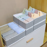 Maxbell 6x Drawer Organizer Storage Bins Closet Organization for Lingerie Bras Belts Wave Pattern Gray