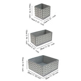 Maxbell 6x Drawer Organizer Storage Bins Closet Organization for Lingerie Bras Belts Branch Gray