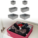 Maxbell 6x Drawer Organizer Storage Bins Closet Organization for Lingerie Bras Belts Branch Gray