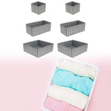 Maxbell 6x Drawer Organizer Storage Bins Closet Organization for Lingerie Bras Belts Branch Gray