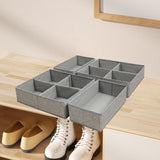 Maxbell 4 Pieces Drawer Organizer Practical Closet Organization for Belts Socks Bras Gray