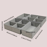 Maxbell 4 Pieces Drawer Organizer Practical Closet Organization for Belts Socks Bras Gray