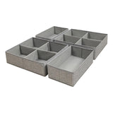 Maxbell 4 Pieces Drawer Organizer Practical Closet Organization for Belts Socks Bras Gray