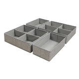 Maxbell 4 Pieces Drawer Organizer Practical Closet Organization for Belts Socks Bras Gray