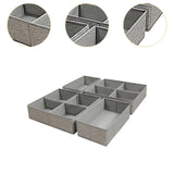 Maxbell 4 Pieces Drawer Organizer Practical Closet Organization for Belts Socks Bras Gray