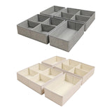 Maxbell 4 Pieces Drawer Organizer Practical Closet Organization for Belts Socks Bras Gray