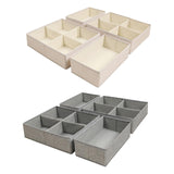 Maxbell 4 Pieces Drawer Organizer Practical Closet Organization for Belts Socks Bras Gray