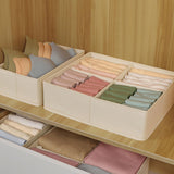 Maxbell 4 Pieces Drawer Organizer Practical Closet Organization for Belts Socks Bras Beige