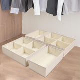 Maxbell 4 Pieces Drawer Organizer Practical Closet Organization for Belts Socks Bras Beige