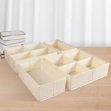Maxbell 4 Pieces Drawer Organizer Practical Closet Organization for Belts Socks Bras Beige