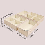 Maxbell 4 Pieces Drawer Organizer Practical Closet Organization for Belts Socks Bras Beige