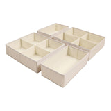 Maxbell 4 Pieces Drawer Organizer Practical Closet Organization for Belts Socks Bras Beige