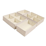 Maxbell 4 Pieces Drawer Organizer Practical Closet Organization for Belts Socks Bras Beige