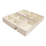 Maxbell 4 Pieces Drawer Organizer Practical Closet Organization for Belts Socks Bras Beige