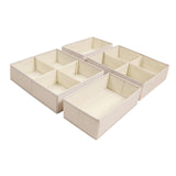 Maxbell 4 Pieces Drawer Organizer Practical Closet Organization for Belts Socks Bras Beige