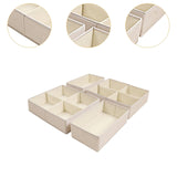Maxbell 4 Pieces Drawer Organizer Practical Closet Organization for Belts Socks Bras Beige