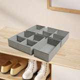 Maxbell 4x Underwear Socks Storage Boxes Drawer Organizer for Underwear Bra Lingerie height 10cm grey