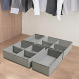 Maxbell 4x Underwear Socks Storage Boxes Drawer Organizer for Underwear Bra Lingerie height 10cm grey