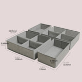 Maxbell 4x Underwear Socks Storage Boxes Drawer Organizer for Underwear Bra Lingerie height 10cm grey