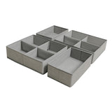 Maxbell 4x Underwear Socks Storage Boxes Drawer Organizer for Underwear Bra Lingerie height 10cm grey