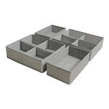 Maxbell 4x Underwear Socks Storage Boxes Drawer Organizer for Underwear Bra Lingerie height 10cm grey