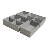 Maxbell 4x Underwear Socks Storage Boxes Drawer Organizer for Underwear Bra Lingerie height 10cm grey