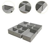 Maxbell 4x Underwear Socks Storage Boxes Drawer Organizer for Underwear Bra Lingerie height 10cm grey