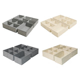 Maxbell 4x Underwear Socks Storage Boxes Drawer Organizer for Underwear Bra Lingerie height 10cm grey