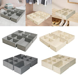 Maxbell 4x Underwear Socks Storage Boxes Drawer Organizer for Underwear Bra Lingerie height 10cm grey