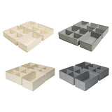 Maxbell 4x Underwear Socks Storage Boxes Drawer Organizer for Underwear Bra Lingerie height 10cm grey