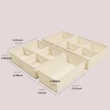 Maxbell 4x Underwear Socks Storage Boxes Drawer Organizer for Underwear Bra Lingerie height 10cm beige