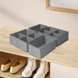 Maxbell 4x Underwear Socks Storage Boxes Drawer Organizer for Underwear Bra Lingerie height 13cm grey