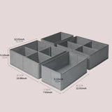 Maxbell 4x Underwear Socks Storage Boxes Drawer Organizer for Underwear Bra Lingerie height 13cm grey