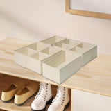 Maxbell 4x Underwear Socks Storage Boxes Drawer Organizer for Underwear Bra Lingerie height 13cm beige