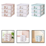 Maxbell Tabletop Storage Drawers Multipurpose Desktop Organizer for Cosmetics School Pink
