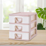 Maxbell Tabletop Storage Drawers Multipurpose Desktop Organizer for Cosmetics School Pink