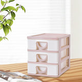 Maxbell Tabletop Storage Drawers Multipurpose Desktop Organizer for Cosmetics School Pink