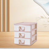 Maxbell Tabletop Storage Drawers Multipurpose Desktop Organizer for Cosmetics School Pink